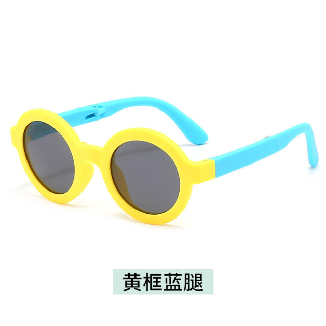 Popular candy color Foldable polarized sunglasses for kids