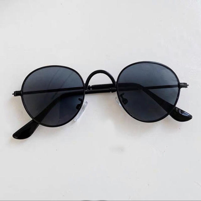 Vintage metal frame round shape sunglasses for kids