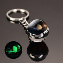 luminous universe solar system ball bead keychain