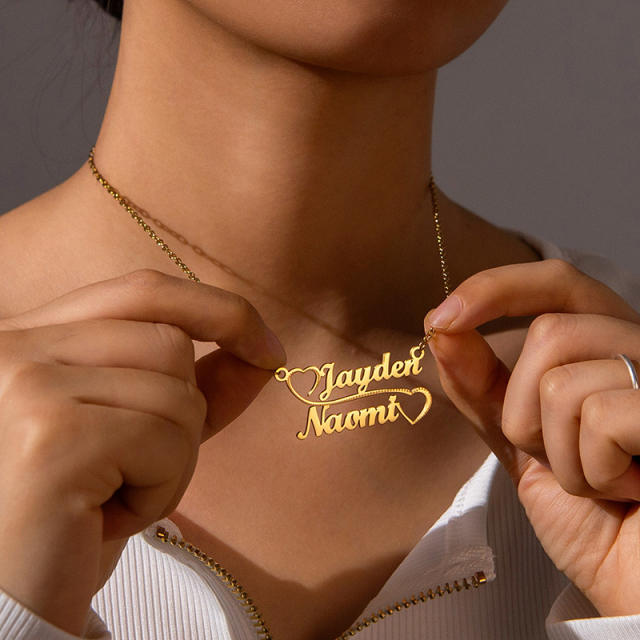 Personality custom name infinity stainless steel necklace