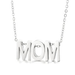 MOM letter dainty stainless steel necklace