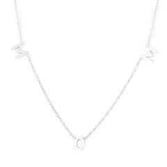 Dainty MOM letter stainless steel choker necklace