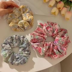 Romantic floral large size scrunchie
