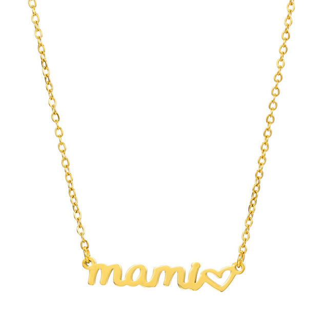 mama letter stainless steel necklace dainty mother's day gift necklace