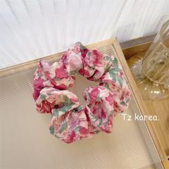 Romantic floral large size scrunchie