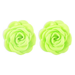 Summer colorful fabric rose flower camellia flower studs earrings