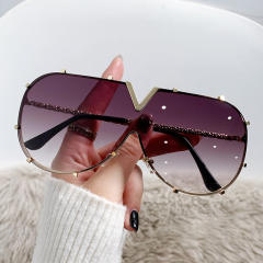 Personality oversize colorful sunglasses
