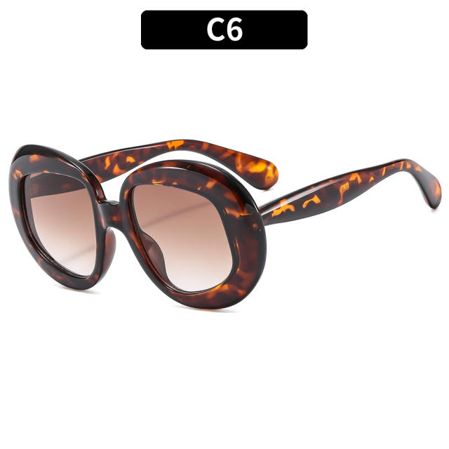 Occident fashion color matching unique sunglasses