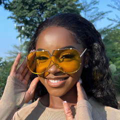 Personality oversize colorful sunglasses