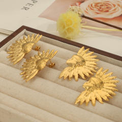 Unique design stainless steel chunky earrings