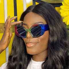 Personality unique shape frame sunglasses