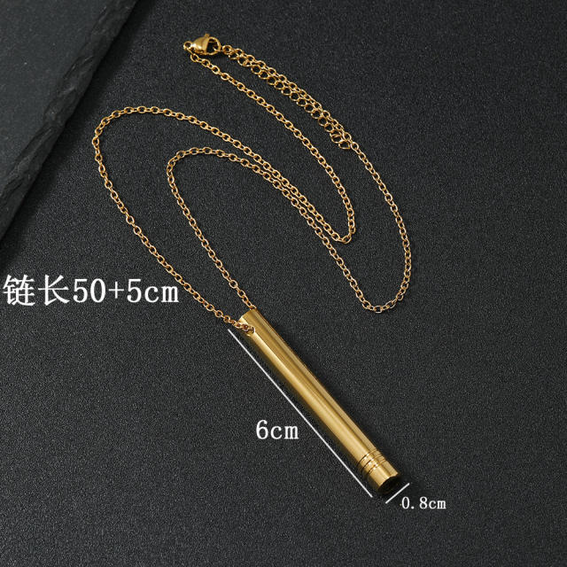 Personality whistle charm stainless steel necklace