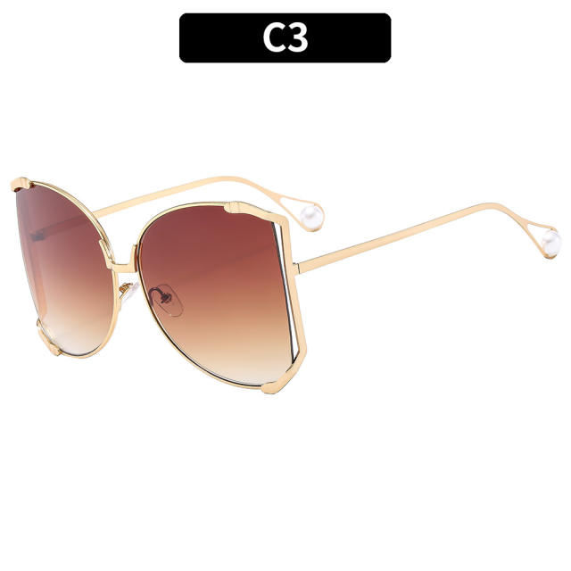 Oversized pearl bead women sunglasses