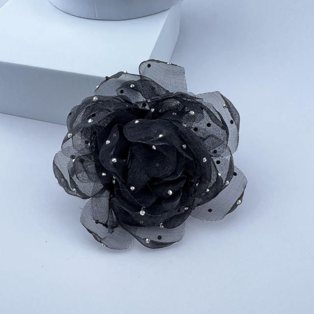 9cm handmade fabric flower women brooch