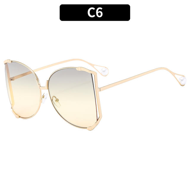 Oversized pearl bead women sunglasses