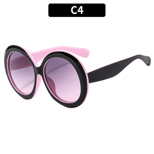 Occident fashion Oversize round shape sunglasses