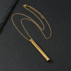 Personality whistle charm stainless steel necklace
