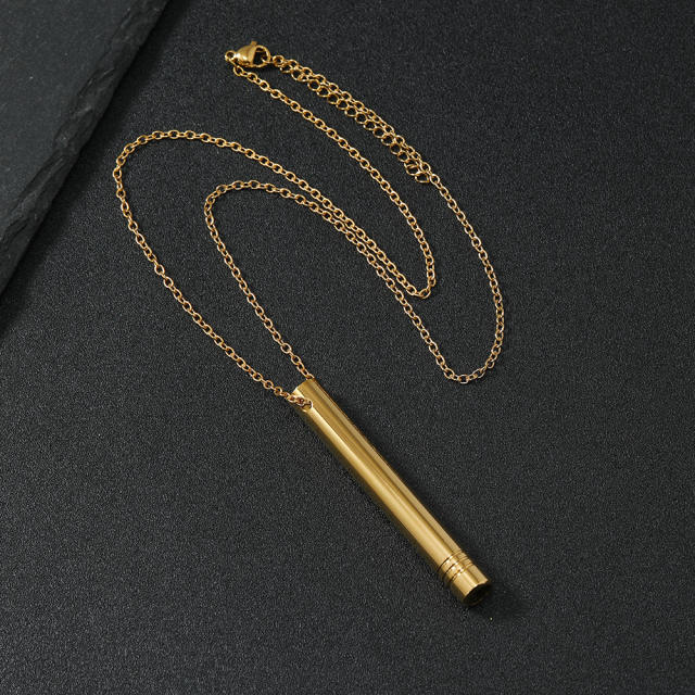 Personality whistle charm stainless steel necklace