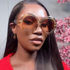 Occident fashion Oversize round shape sunglasses