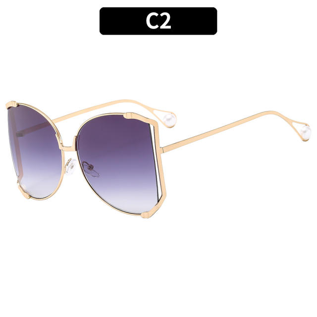 Oversized pearl bead women sunglasses