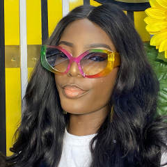 Personality unique shape frame sunglasses