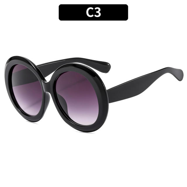 Occident fashion Oversize round shape sunglasses