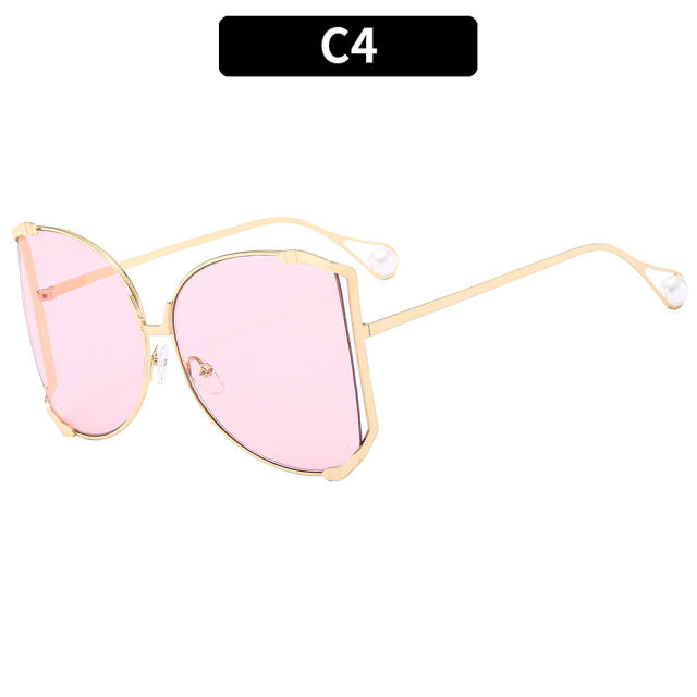 Oversized pearl bead women sunglasses