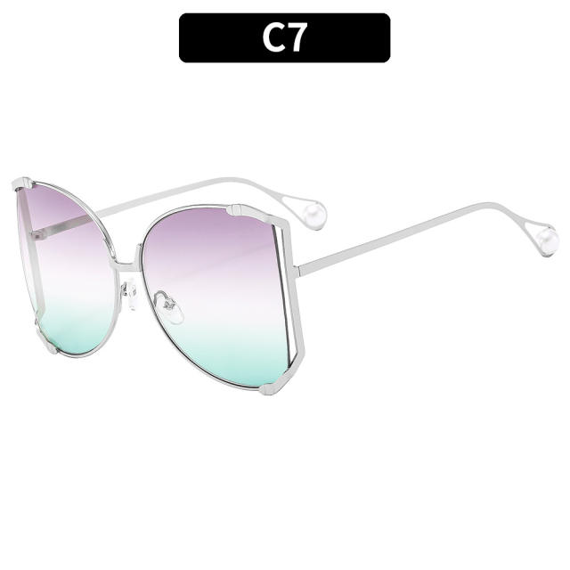Oversized pearl bead women sunglasses