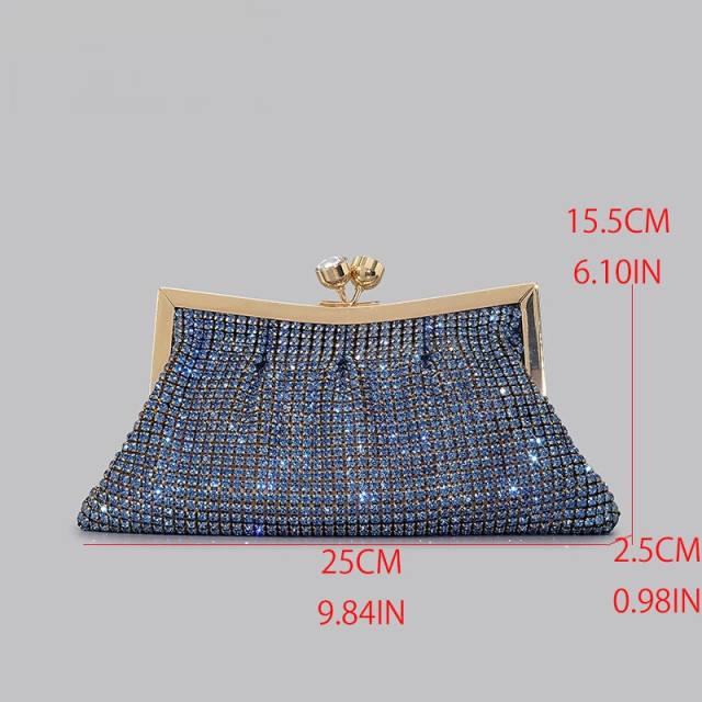 Luxury full diamond women clutch bag evening bag