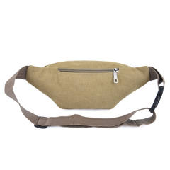 Casual canvas material funny pack waist bag for men