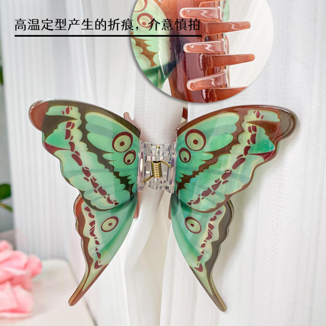 Super pretty colorful butterfly hair claw clips