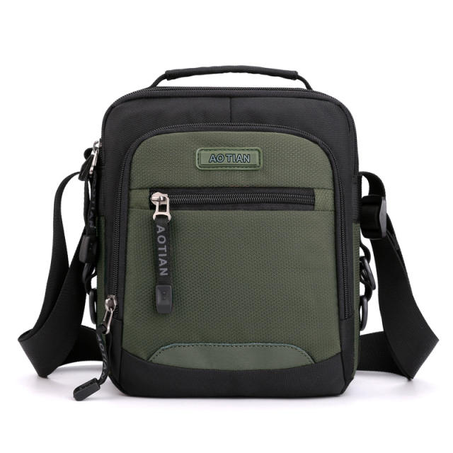 Korean fashion plain color small bag crossbody bag for men