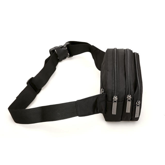 Nylon material multi layer funny pack waist bag for men women