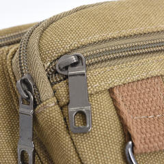 Casual canvas material funny pack waist bag for men