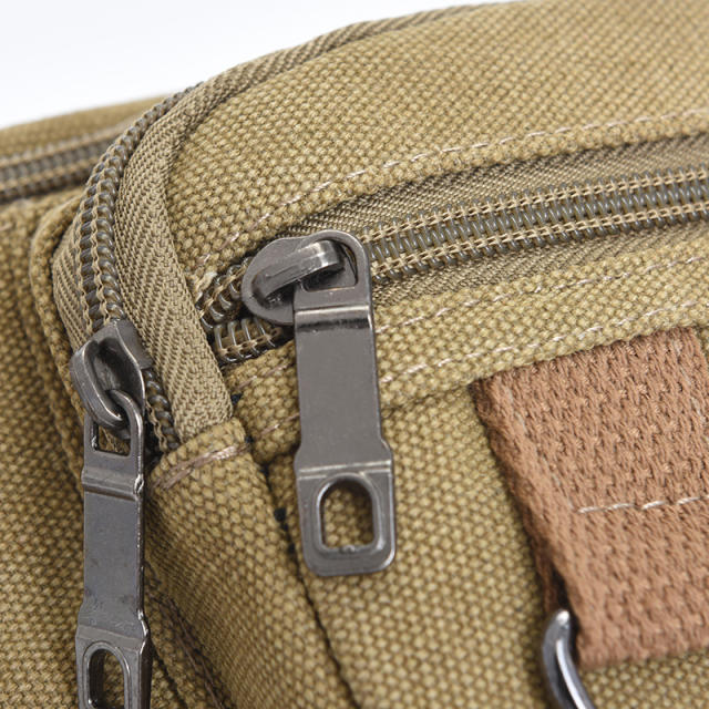 Casual canvas material funny pack waist bag for men