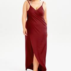 Hot sale plus size one piece wrap dress beach dress