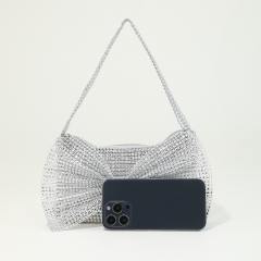 MINI size cute bow blingbling diamond evening bag clutch