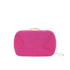 Spring summer colorful string braid pattern box clutch bag evening bag