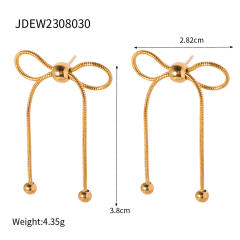 Hot sale bow series stainless steel necklace earrings set