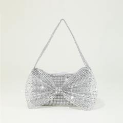 MINI size cute bow blingbling diamond evening bag clutch