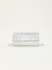 MINI fold pattern gold silver PU leather women clutch bag