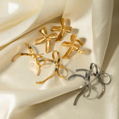 Hot sale bow series stainless steel necklace earrings set