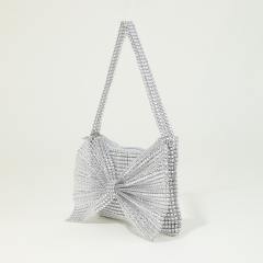 MINI size cute bow blingbling diamond evening bag clutch