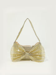 MINI size cute bow blingbling diamond evening bag clutch