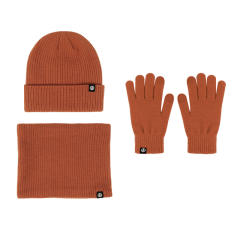 3pcs knitted warm beanie cap scarf gloove set