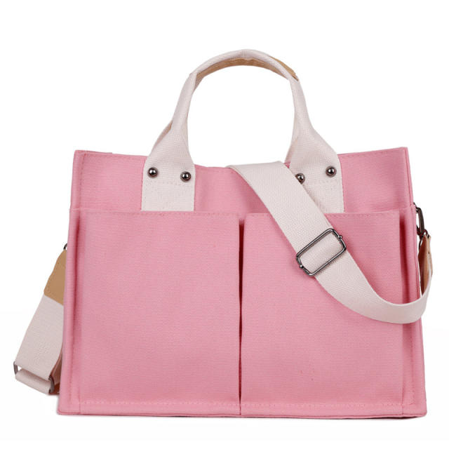 Large capacity canvas tote bag for women