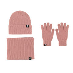3pcs knitted warm beanie cap scarf gloove set