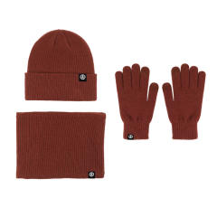 3pcs knitted warm beanie cap scarf gloove set
