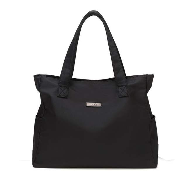 Large capactiy black color waterproof tote bag travel bag