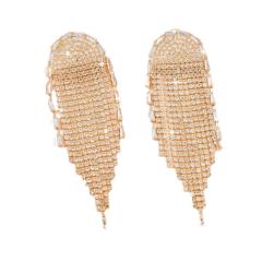 Luxury diamond tassel wedding bridal earrings